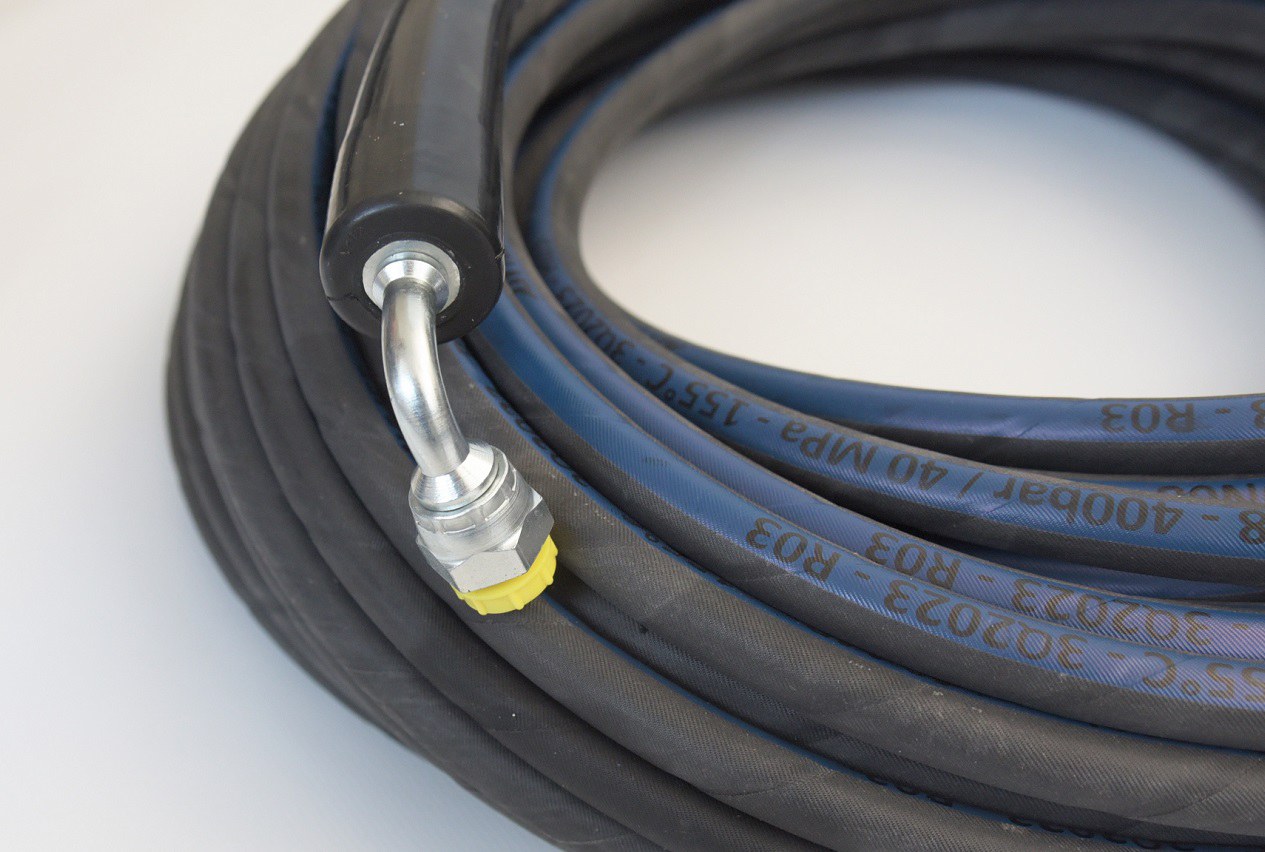HD-Schlauchleitung - DN8 - L=50 m - PN400 M22x1,5 - DKR90 G3/8